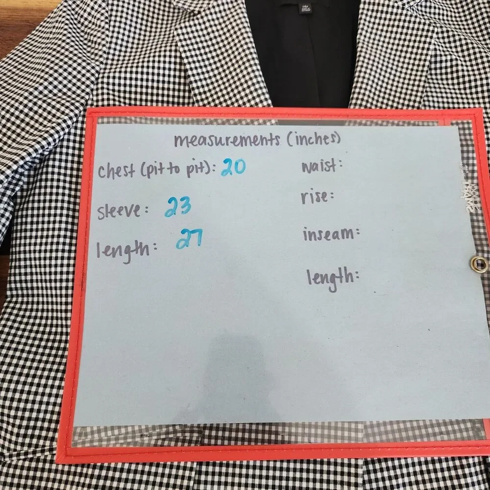 Talbots Gingham Blazer Jacket Petite Womens 14 Black White Office Suit Academia